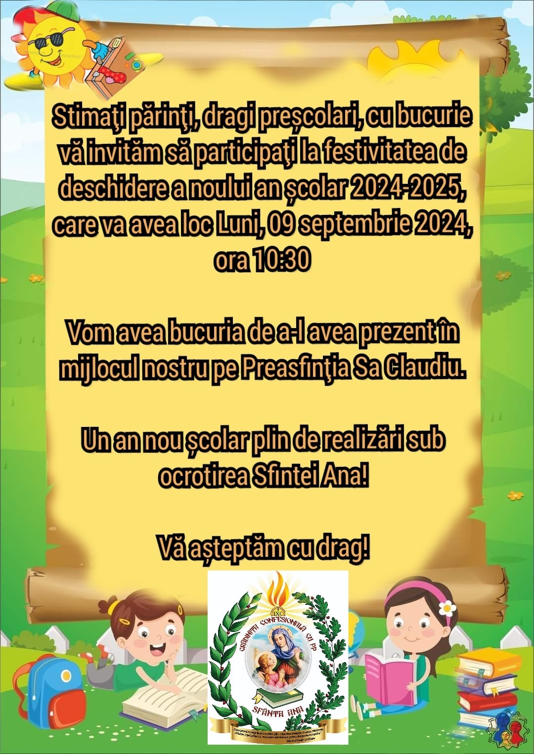 „Invitație la deschiderea noului an școlar 2024-2025”